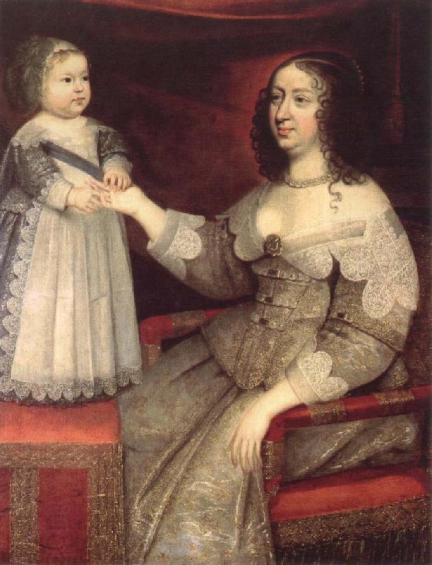 Rembrandt van rijn anne of austria with her louis xiv China oil painting art